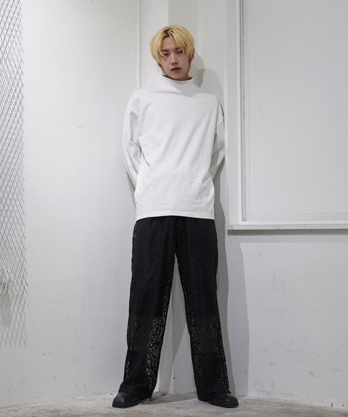 G.O.C（ジーオーシー）の「レイヤードレースワイドパンツ（その他パンツ・メンズ・ホワイト/ブラック・MEDIUM/LARGE）」の6枚目の写真