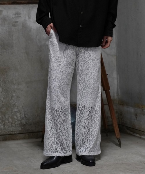 G.O.C（ジーオーシー）の「レイヤードレースワイドパンツ（その他パンツ・メンズ・ホワイト/ブラック・MEDIUM/LARGE）」の7枚目の写真