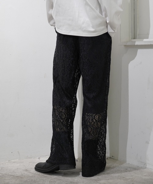 G.O.C（ジーオーシー）の「レイヤードレースワイドパンツ（その他パンツ・メンズ・ホワイト/ブラック・MEDIUM/LARGE）」の13枚目の写真