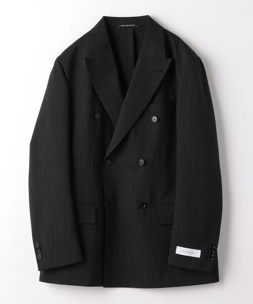 green label relaxing(グリーンレーベルリラクシング)の「ピンストライプ 6B RG PKD スーツジャケット(スーツジャケット・メンズ・ブラック/ネイビー・42/44/46/48/50/52)」の1枚目の写真