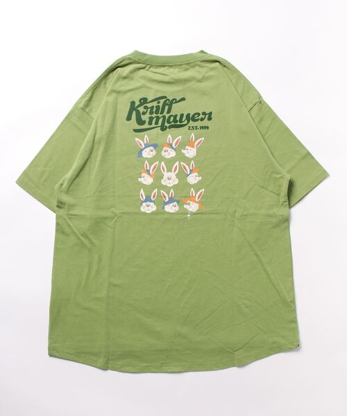 KRIFF MAYER Lady's Collection（クリフメイヤーレディースコレクション）の「キャンプラビットAラインチュニック（Tシャツ/カットソー・レディース・オレンジ/ネイビー/オフホワイト/カラフル/チャコール/ライトグリーン/グレー・LARGE/MEDIUM）」の8枚目の写真