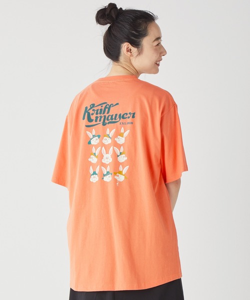 KRIFF MAYER Lady's Collection（クリフメイヤーレディースコレクション）の「キャンプラビットAラインチュニック（Tシャツ/カットソー・レディース・オレンジ/ネイビー/オフホワイト/カラフル/チャコール/ライトグリーン/グレー・LARGE/MEDIUM）」の6枚目の写真