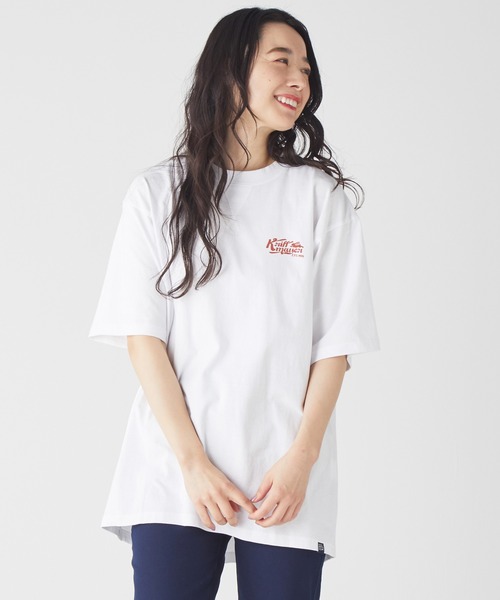 KRIFF MAYER Lady's Collection（クリフメイヤーレディースコレクション）の「キャンプラビットAラインチュニック（Tシャツ/カットソー・レディース・オレンジ/ネイビー/オフホワイト/カラフル/チャコール/ライトグリーン/グレー・LARGE/MEDIUM）」の10枚目の写真