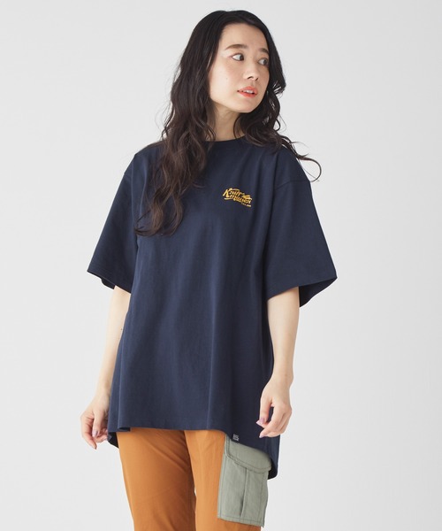 KRIFF MAYER Lady's Collection（クリフメイヤーレディースコレクション）の「キャンプラビットAラインチュニック（Tシャツ/カットソー・レディース・オレンジ/ネイビー/オフホワイト/カラフル/チャコール/ライトグリーン/グレー・LARGE/MEDIUM）」の15枚目の写真