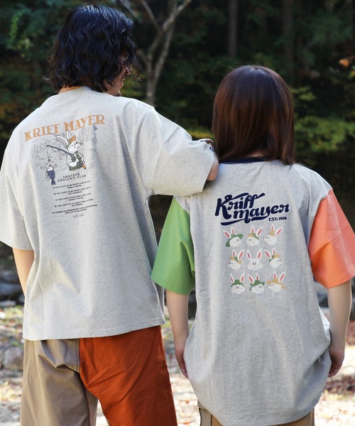 KRIFF MAYER Lady's Collection（クリフメイヤーレディースコレクション）の「キャンプラビットAラインチュニック（Tシャツ/カットソー・レディース・オレンジ/ネイビー/オフホワイト/カラフル/チャコール/ライトグリーン/グレー・LARGE/MEDIUM）」の16枚目の写真