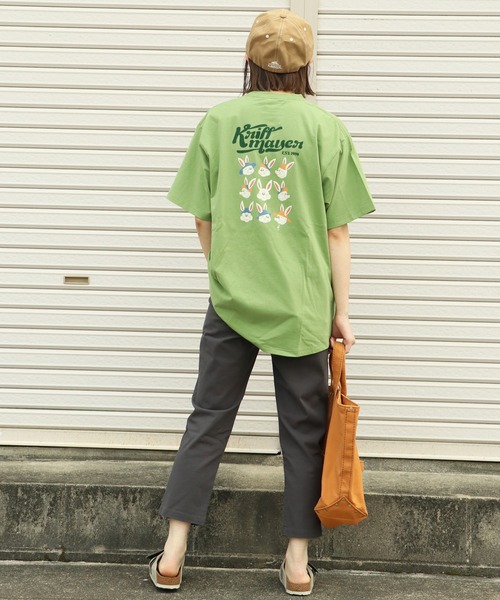 KRIFF MAYER Lady's Collection（クリフメイヤーレディースコレクション）の「キャンプラビットAラインチュニック（Tシャツ/カットソー・レディース・オレンジ/ネイビー/オフホワイト/カラフル/チャコール/ライトグリーン/グレー・LARGE/MEDIUM）」の18枚目の写真