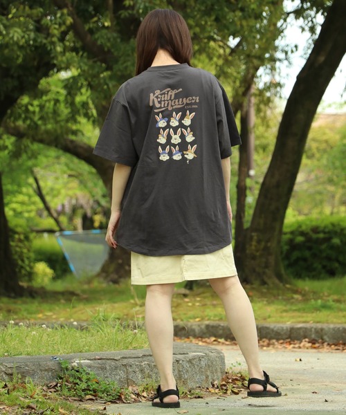 KRIFF MAYER Lady's Collection（クリフメイヤーレディースコレクション）の「キャンプラビットAラインチュニック（Tシャツ/カットソー・レディース・オレンジ/ネイビー/オフホワイト/カラフル/チャコール/ライトグリーン/グレー・LARGE/MEDIUM）」の20枚目の写真