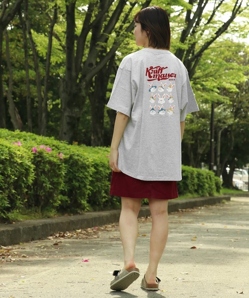 KRIFF MAYER Lady's Collection（クリフメイヤーレディースコレクション）の「キャンプラビットAラインチュニック（Tシャツ/カットソー・レディース・オレンジ/ネイビー/オフホワイト/カラフル/チャコール/ライトグリーン/グレー・LARGE/MEDIUM）」の21枚目の写真
