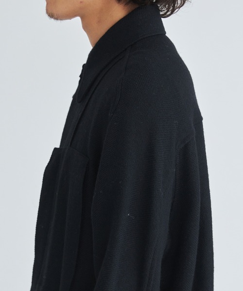 NVRFRGT（ネヴァーフォーゲット）の「【NVRFRGT/ネヴァーフォーゲット】WOOL LINEN HERRING BONE HOOK FRONT SHIRT（シャツ/ブラウス・メンズ・グレー/ブラック・1/2）」の18枚目の写真