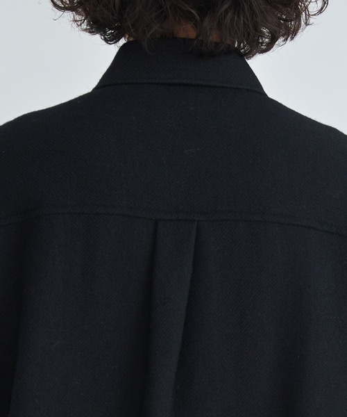 NVRFRGT（ネヴァーフォーゲット）の「【NVRFRGT/ネヴァーフォーゲット】WOOL LINEN HERRING BONE HOOK FRONT SHIRT（シャツ/ブラウス・メンズ・グレー/ブラック・1/2）」の21枚目の写真