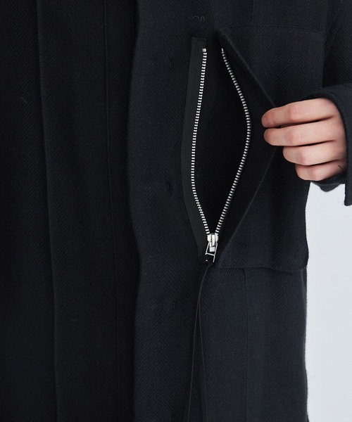 NVRFRGT（ネヴァーフォーゲット）の「【NVRFRGT/ネヴァーフォーゲット】WOOL LINEN HERRING BONE HOOK FRONT SHIRT（シャツ/ブラウス・メンズ・グレー/ブラック・1/2）」の19枚目の写真