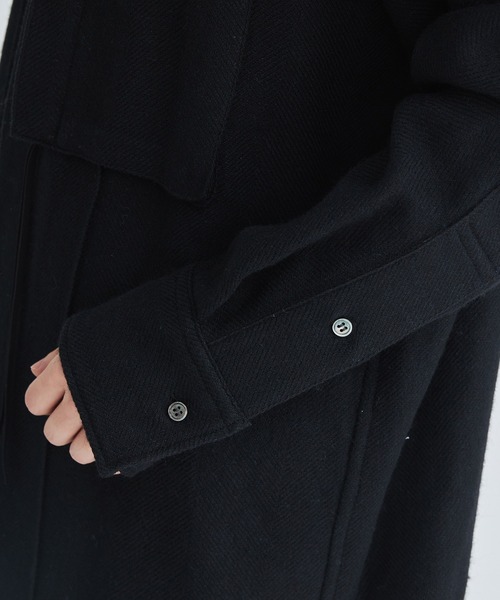 NVRFRGT（ネヴァーフォーゲット）の「【NVRFRGT/ネヴァーフォーゲット】WOOL LINEN HERRING BONE HOOK FRONT SHIRT（シャツ/ブラウス・メンズ・グレー/ブラック・1/2）」の20枚目の写真