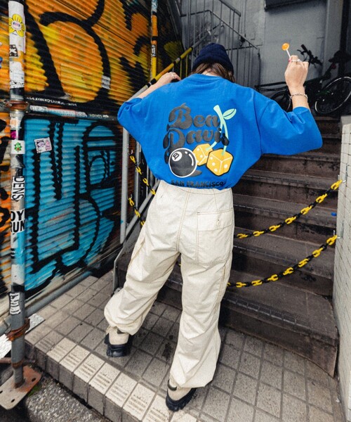 BEN DAVIS（ベンデイビス）の「【23SS】【BEN DAVIS/ベン デイヴィス】 BALL ＆ DICE TEE/別注/プリントTシャツ/ユニセックス【限定展開】（Tシャツ/カットソー・メンズ・ブルー/ブラック/ホワイト/ライトグレー・SMALL/MEDIUM/LARGE/X-LARGE）」の22枚目の写真