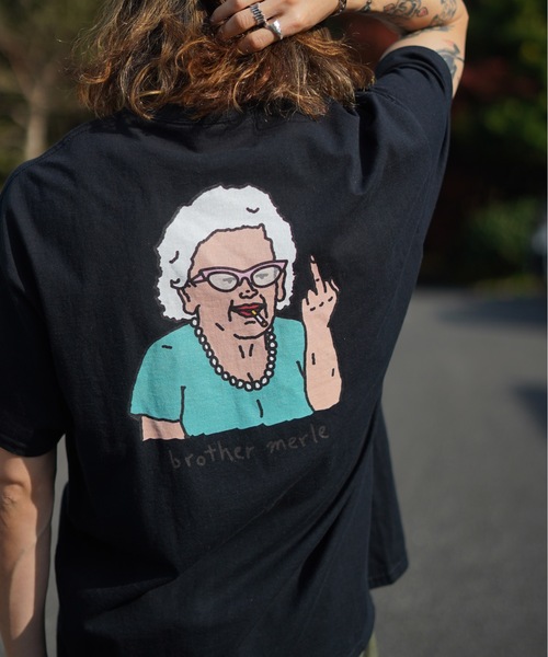 BROTHER MERLE（ブラザー マール）の「GLADYS S/S T-SHIRTS/BROTHER MERLE(ブラザーマール)半袖バックプリントTシャツ（Tシャツ/カットソー・メンズ・スカイブルー/ホワイト/ブラック・X-LARGE/MEDIUM/LARGE）」の3枚目の写真