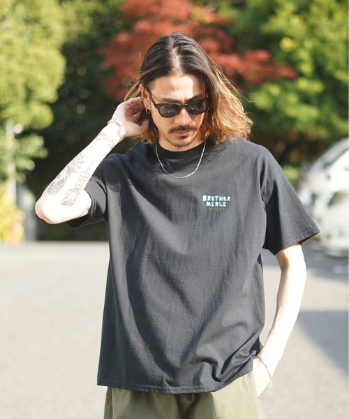 BROTHER MERLE（ブラザー マール）の「GLADYS S/S T-SHIRTS/BROTHER MERLE(ブラザーマール)半袖バックプリントTシャツ（Tシャツ/カットソー・メンズ・スカイブルー/ホワイト/ブラック・X-LARGE/MEDIUM/LARGE）」の17枚目の写真