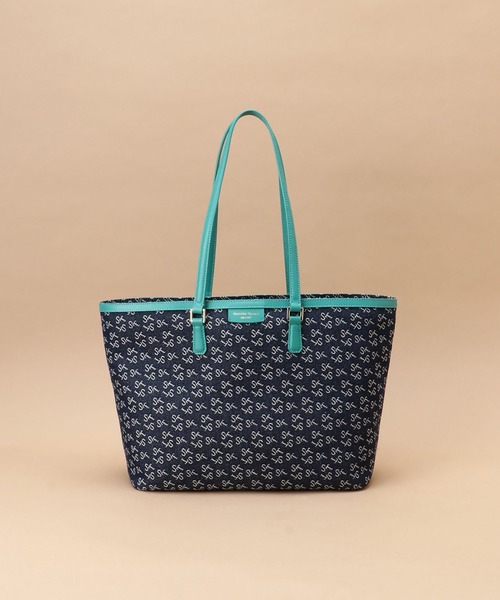 Samantha Thavasa(サマンサタバサ)の「Denim ST Jacquardトートバッグ(トートバッグ・レディース・オフホワイト/フューシャピンク/ネイビー/ターコイズブルー・FREE)」の4枚目の写真