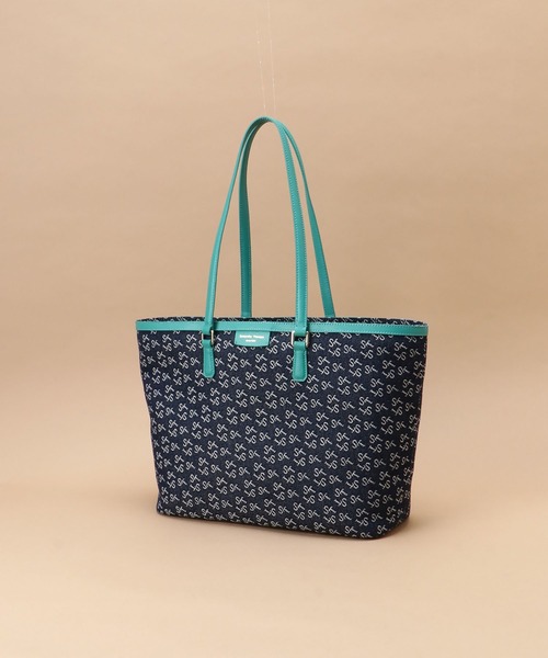 Samantha Thavasa(サマンサタバサ)の「Denim ST Jacquardトートバッグ(トートバッグ・レディース・オフホワイト/フューシャピンク/ネイビー/ターコイズブルー・FREE)」の10枚目の写真