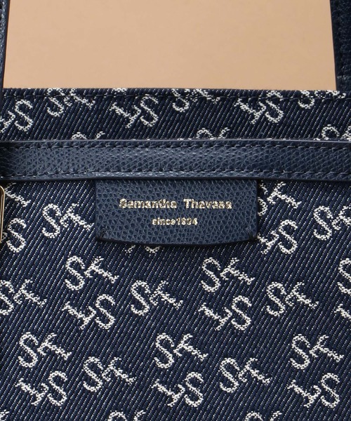 Samantha Thavasa(サマンサタバサ)の「Denim ST Jacquardトートバッグ(トートバッグ・レディース・オフホワイト/フューシャピンク/ネイビー/ターコイズブルー・FREE)」の6枚目の写真