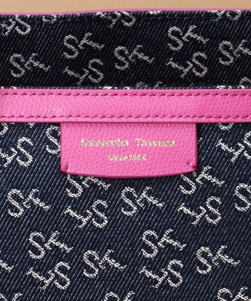 Samantha Thavasa(サマンサタバサ)の「Denim ST Jacquardトートバッグ(トートバッグ・レディース・オフホワイト/フューシャピンク/ネイビー/ターコイズブルー・FREE)」の8枚目の写真