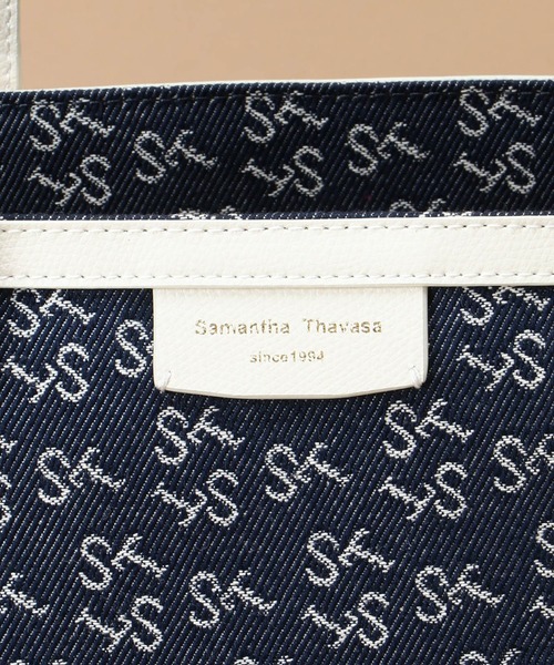 Samantha Thavasa(サマンサタバサ)の「Denim ST Jacquardトートバッグ(トートバッグ・レディース・オフホワイト/フューシャピンク/ネイビー/ターコイズブルー・FREE)」の16枚目の写真