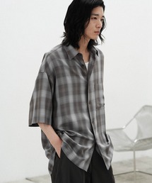 WYM LIDNM | OMBRE CHECK FLUFFY H/S SHIRT(シャツ/ブラウス)