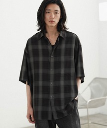 WYM LIDNM | OMBRE CHECK FLUFFY H/S SHIRT(シャツ/ブラウス)