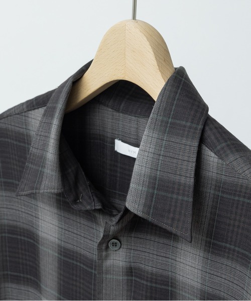 WYM LIDNM（ウィム バイ リドム）の「OMBRE CHECK FLUFFY H/S SHIRT（シャツ/ブラウス・メンズ・ダークグレー/グレー/チャコール/グレー系/アッシュブラウン・S/M/L）」の22枚目の写真