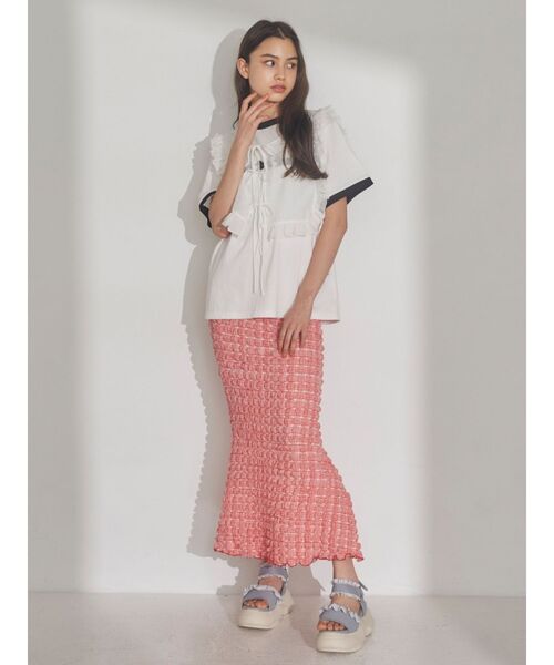 merry jenny（メリージェニー）の「osanpo terrier tee（Tシャツ/カットソー・レディース・オフホワイト/チャコールグレー・FREE）」の16枚目の写真