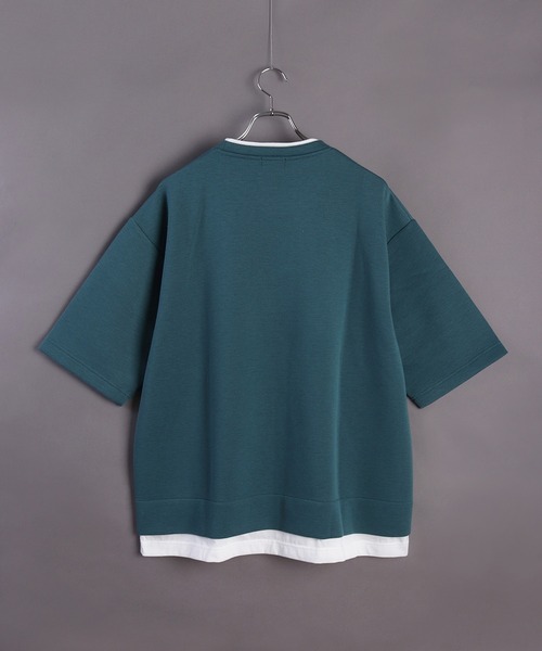 WESTSEA(ウエストシー)の「鹿の子ダンボール レイヤード 半袖スウェットT(Tシャツ/カットソー・メンズ・ターコイズブルー/ブルー/ブラック/ライトグレー/オフホワイト/グリーン・M/L)」の12枚目の写真