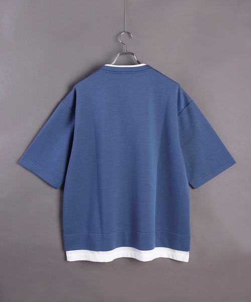 WESTSEA(ウエストシー)の「鹿の子ダンボール レイヤード 半袖スウェットT(Tシャツ/カットソー・メンズ・ターコイズブルー/ブルー/ブラック/ライトグレー/オフホワイト/グリーン・M/L)」の15枚目の写真