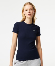 タイトフィットリブニットTシャツ