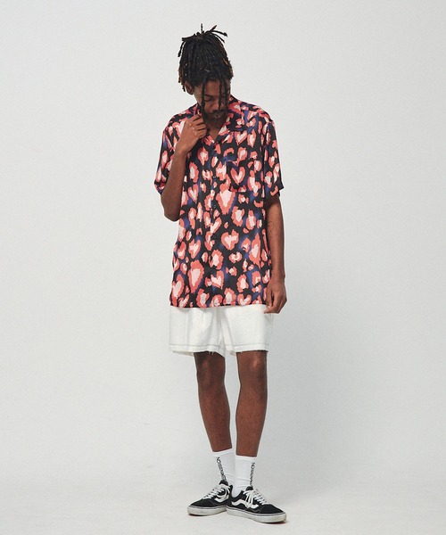 NOISE MAKER（ノイズメーカー）の「ハートレオパードオープンカラーシャツ（シャツ/ブラウス・メンズ・ブルー/オレンジ・M/L/XL）」の6枚目の写真