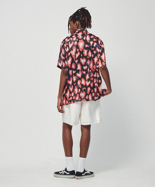 NOISE MAKER（ノイズメーカー）の「ハートレオパードオープンカラーシャツ（シャツ/ブラウス・メンズ・ブルー/オレンジ・M/L/XL）」の7枚目の写真