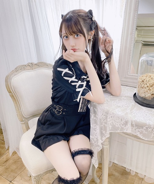 MA*RS（アメーバーマーズ）の「配色袖リボンブラウス（シャツ/ブラウス 