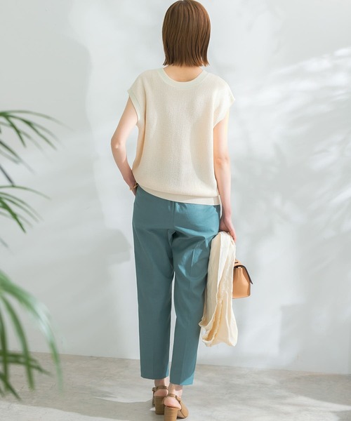 URBAN RESEARCH ROSSO（アーバンリサーチロッソ）の「ペーパーヤーン2WAYニットプルオーバー（ニット/セーター・レディース・オレンジ/ネイビー/オフホワイト・FREE）」の7枚目の写真