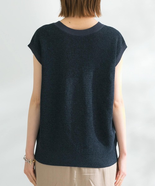 URBAN RESEARCH ROSSO（アーバンリサーチロッソ）の「ペーパーヤーン2WAYニットプルオーバー（ニット/セーター・レディース・オレンジ/ネイビー/オフホワイト・FREE）」の21枚目の写真