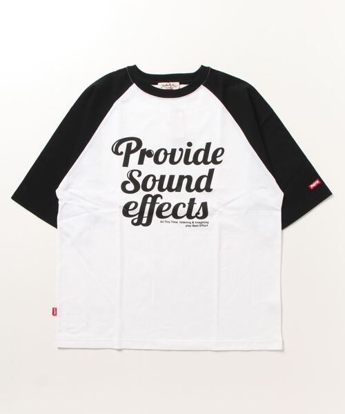 TRAP/U (トラップユー)の「ミドルウエイト天竺ラグラン半袖Tシャツ(Tシャツ/カットソー・メンズ・ホワイト×ブラック/ホワイト×グリーン/ホワイト系その他・F)」の3枚目の写真