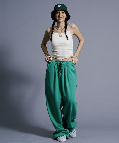 RVCA（ルーカ）の「RVCA/ルーカ ワンポイント刺繍/リブタンクトップ BD043-303（タンクトップ・レディース・ブラック/イエロー/ホワイト・M/S）」の4枚目の写真