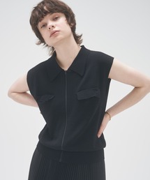 フロントファスナーニットベスト