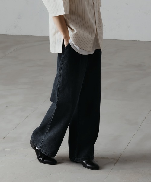 epnok（エプノック）の「セミワイドストレートデニム（デニムパンツ・メンズ・ブルー/ライトインディゴブルー・SMALL/MEDIUM/LARGE）」の5枚目の写真