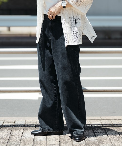 epnok（エプノック）の「セミワイドストレートデニム（デニムパンツ・メンズ・ブルー/ライトインディゴブルー・SMALL/MEDIUM/LARGE）」の13枚目の写真