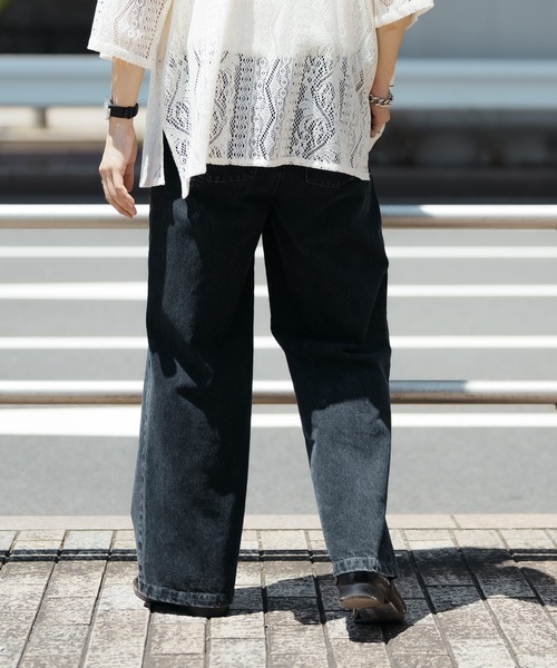 epnok（エプノック）の「セミワイドストレートデニム（デニムパンツ・メンズ・ブルー/ライトインディゴブルー・SMALL/MEDIUM/LARGE）」の15枚目の写真