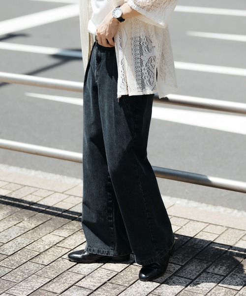 epnok（エプノック）の「セミワイドストレートデニム（デニムパンツ・メンズ・ブルー/ライトインディゴブルー・SMALL/MEDIUM/LARGE）」の18枚目の写真