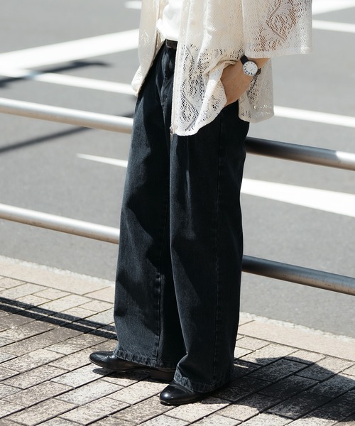 epnok（エプノック）の「セミワイドストレートデニム（デニムパンツ・メンズ・ブルー/ライトインディゴブルー・SMALL/MEDIUM/LARGE）」の19枚目の写真