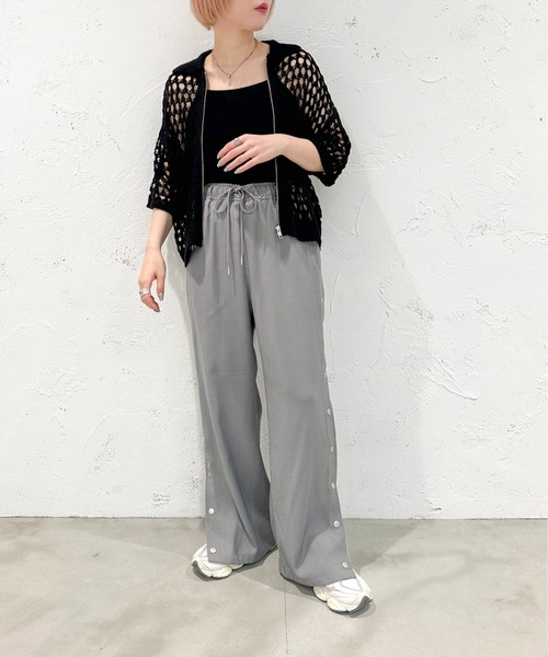apres jour mignon(アプレジュールミニョン)の「メッシュ襟付きショートニット【ZOZOTOWN限定アイテム】(ニット/セーター・レディース・オフホワイト/オレンジ/ブラック・X-LARGE/フリー)」の13枚目の写真