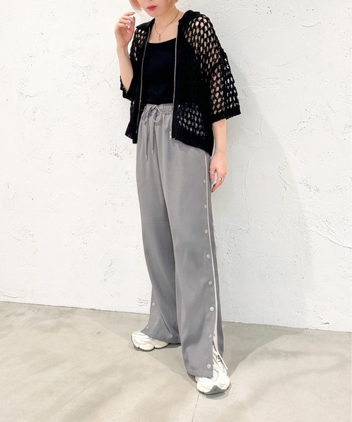 apres jour mignon(アプレジュールミニョン)の「メッシュ襟付きショートニット【ZOZOTOWN限定アイテム】(ニット/セーター・レディース・オフホワイト/オレンジ/ブラック・X-LARGE/フリー)」の14枚目の写真