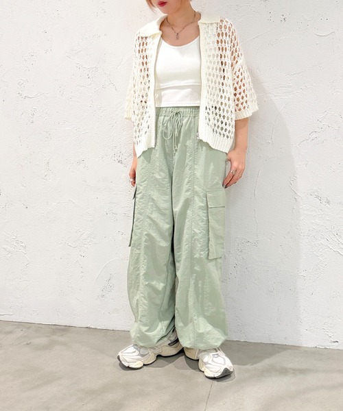 apres jour mignon(アプレジュールミニョン)の「メッシュ襟付きショートニット【ZOZOTOWN限定アイテム】(ニット/セーター・レディース・オフホワイト/オレンジ/ブラック・X-LARGE/フリー)」の8枚目の写真