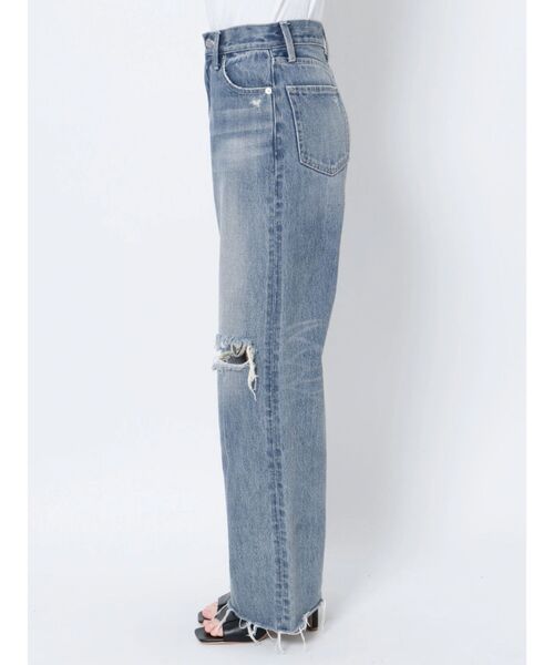 EVRIS(エヴリス)の「ダメージワイドデニムパンツ(デニムパンツ・レディース・ブルー・SMALL/MEDIUM)」の9枚目の写真