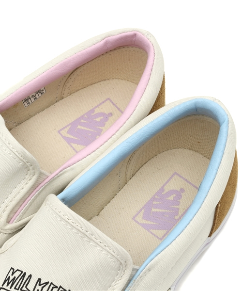 VANS（バンズ）の「ユニセックス ミルクフェド バンズ ヴァンズ 20周年コラボ スリッポン MILK FED x VANS SLIPON 03151023（スニーカー・レディース・ホワイト・27cm/28cm/24.5cm/27.5cm/24cm/23cm/23.5cm）」の6枚目の写真