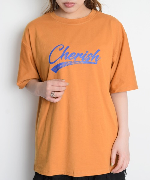 Flowering Korea(フラワーリングコリア)の「オーバーサイズロゴTシャツ(Tシャツ/カットソー・レディース・グレー/オレンジ/ホワイト・FREE)」の8枚目の写真